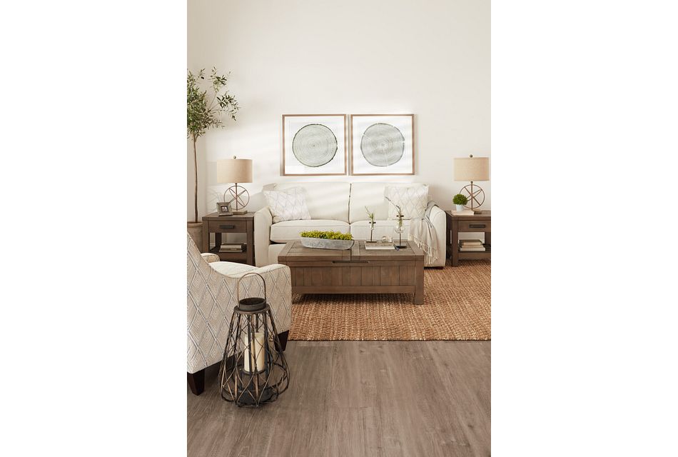 Asheville Light Taupe Fabric Sofa